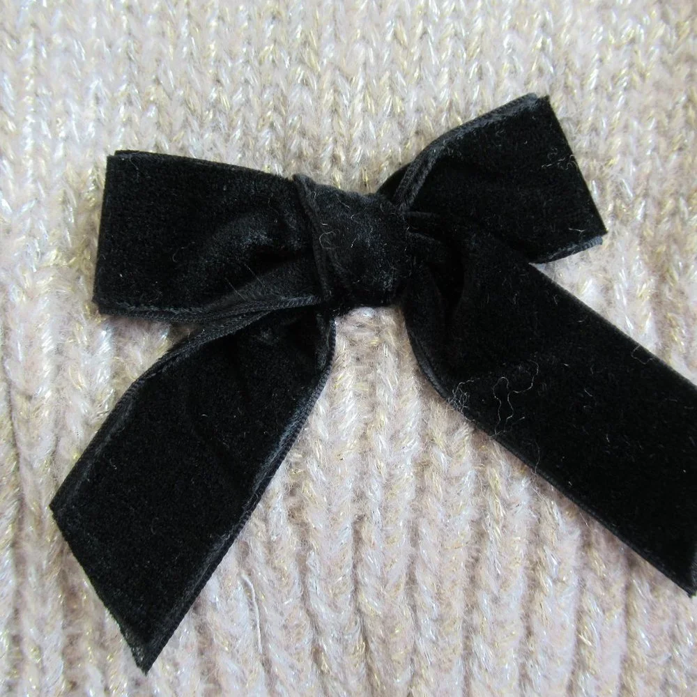 Kate Spade New York Western Velvet Metallic Bow Muffler Scarf NWT $98 - Picture 4 of 7